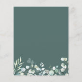 Invitation Baby shower Feuille Eucalyptus Budget (Dos)