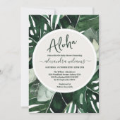 Invitation Baby shower feuille sauvage et verdure tropicale (Devant)
