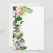 Invitation Baby shower Feuille Tropical Disco Ball (Dos)