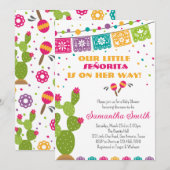 Invitation Baby shower Fiesta (Devant / Derrière)