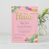 Invitation Baby shower Fiesta (Debout devant)