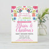 Invitation Baby shower Fiesta (Debout devant)
