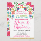 Invitation Baby shower Fiesta (Devant / Derrière)