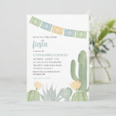 Invitation Baby shower Fiesta, Baby shower Cactus (Debout devant)