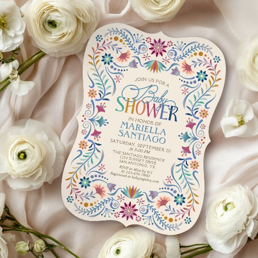 Invitation Baby shower Fiesta Boho