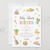 Invitation Baby shower Fiesta coloré mexicain (Devant)