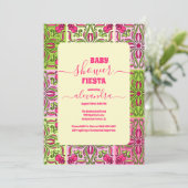 Invitation Baby shower Fiesta coloré mexicain (Debout devant)