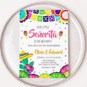 Invitation Baby shower Fiesta Little Senorita