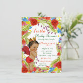 Invitation Baby shower Fiesta mexicain (Debout devant)