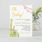 Invitation Baby shower Fiesta mexicaine (Debout devant)