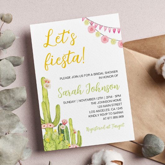 Invitation Baby shower Fiesta mexicaine