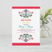 Invitation Baby shower Fiesta Mexicaine fille garçon Invitati (Debout devant)