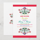Invitation Baby shower Fiesta Mexicaine fille garçon Invitati (Devant / Derrière)