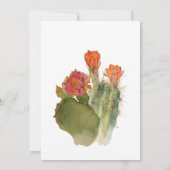 Invitation Baby shower Fiesta Rouge Cactus Fleurs Aquarelle (Dos)