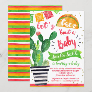 Invitation Baby shower Fiesta Taco