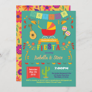 Invitation baby shower Fiesta vert non sexiste