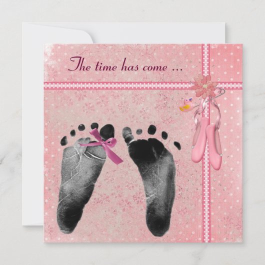 Invitation Baby shower fille (Devant)
