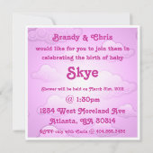 Invitation Baby shower (Fille) (Dos)