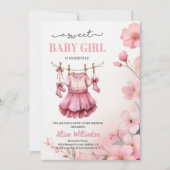 Invitation Baby shower fille (Devant)