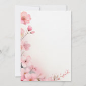 Invitation Baby shower fille (Dos)