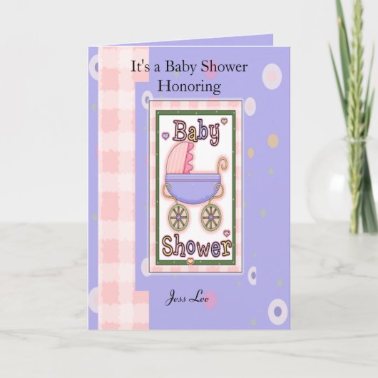 Invitation Baby shower fille (Devant)