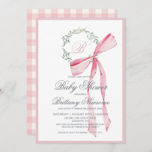 Invitation Baby shower fille