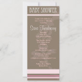 Invitation baby shower - Fille (Dos)