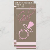 Invitation baby shower - Fille (Devant / Derrière)