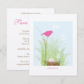 Invitation Baby shower - Fille (Devant / Derrière)