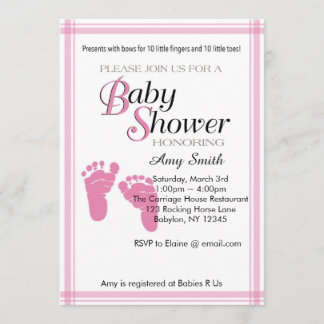 Invitation Baby shower - fille