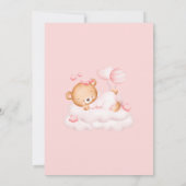 Invitation Baby shower fille (Dos)