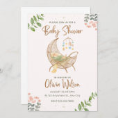 Invitation Baby shower fille (Devant / Derrière)
