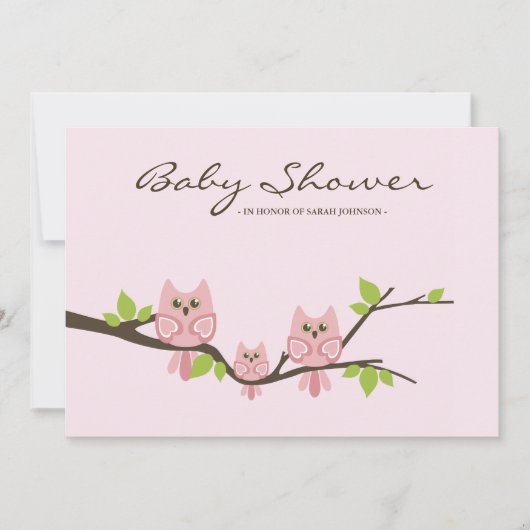 Invitation Baby shower (Fille) (Devant)