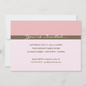 Invitation Baby shower (Fille) (Dos)