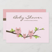 Invitation Baby shower (Fille) (Devant / Derrière)