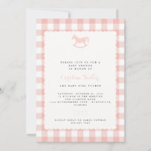 invitation baby shower fille