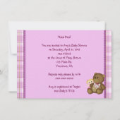 Invitation Baby shower fille (Dos)