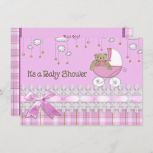 Invitation Baby shower fille