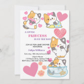 Invitation baby shower fille à thème kitty (Devant)