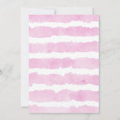 Invitation Baby shower fille abeille rose et jaune (Dos)