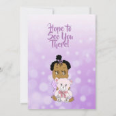 Invitation Baby Shower Fille Afro-Américaine (Dos)