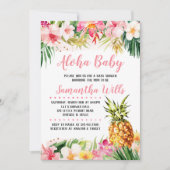 Invitation Baby Shower Fille Ananas (Devant)