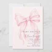 Invitation Baby Shower Fille Arc-en-Ciel avec Code QR (Devant)