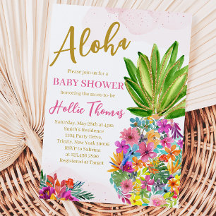 Invitation Baby Shower Fille au Ananas