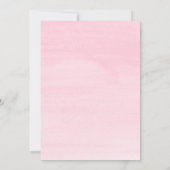 Invitation Baby shower Fille Balloon Rose Fleur Moderne (Dos)