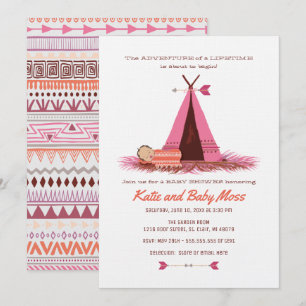 Invitation Baby shower fille {Boho Chic}