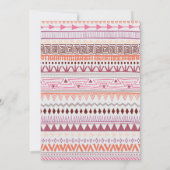 Invitation Baby shower fille {Boho Chic} (Dos)