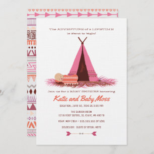 Invitation Baby shower fille {Boho Chic}