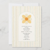 Invitation Baby shower fille Boho Daisy (Devant)