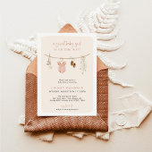 Invitation Baby shower fille Boho | Vêtements pour bébés en t